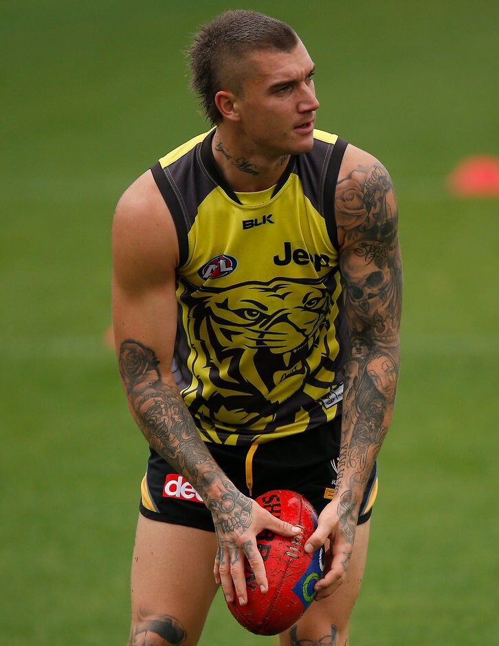 AFL 2016 Training - Richmond 120416 Dustin Martin has been travelling regularly to New Zealand to visit his deported father - ${keywords}